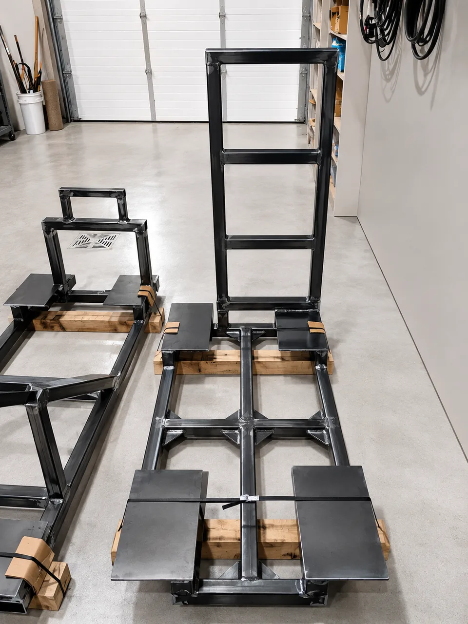 Repeat welded frame assemblies staged for delivery at RWS